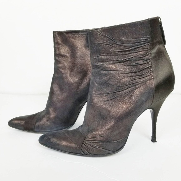 Givenchy ruched metallic suede heeled bootie - Picture 1 of 8